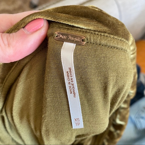 Free People | Velvet Velour Ruched Side Tube Top - Picture 3 of 4